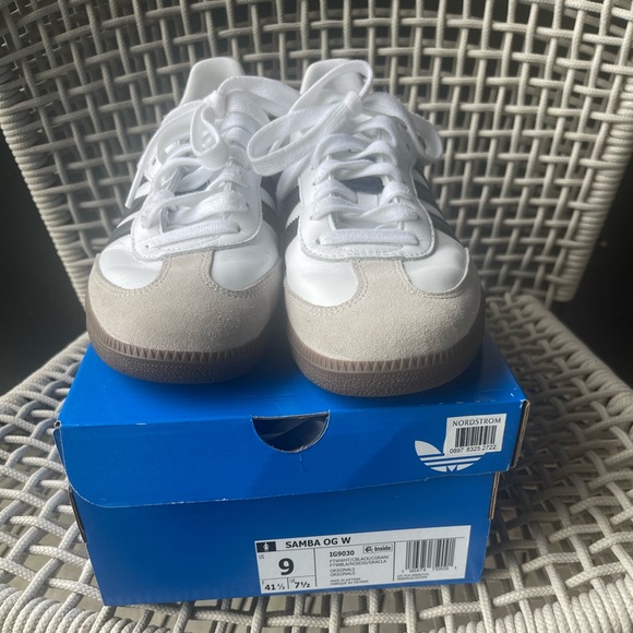 Adidas Samba OG Cloud White and Black Womenβs 9 Shoes Sneakers - Picture 10 of 15